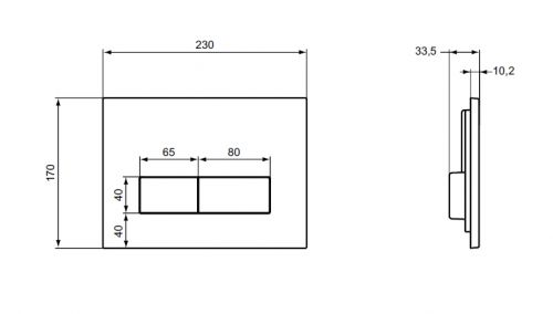 Ideal Standart W3710AA Фиксируемая к стене рама для монтажа подвесных унитазов, с двойной хромированной панелью смыва Ideal Standard в Славянске-на-Кубани