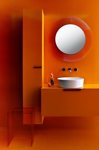 K BY LAUFEN зеркало круглое 780 мм orange в Славянске-на-Кубани